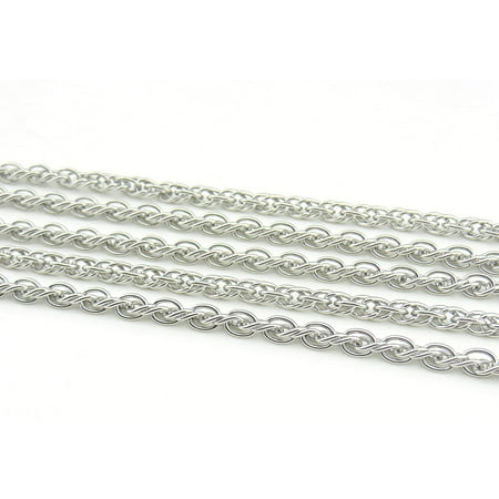 33ft Stainless Steel Twisted Cross Curb Chains Findings Fit for Jewelry Making &DIY SC-1010-C